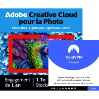 Plan photographie Adobe 1 To + NordVPN standard | 1 an