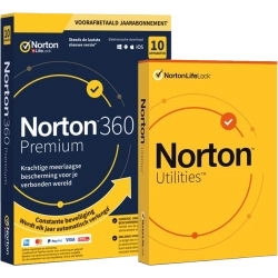 Norton 360 Premium met Norton Utilities Ultimate | 2026 | 10 Apparaten | 1 Jaar