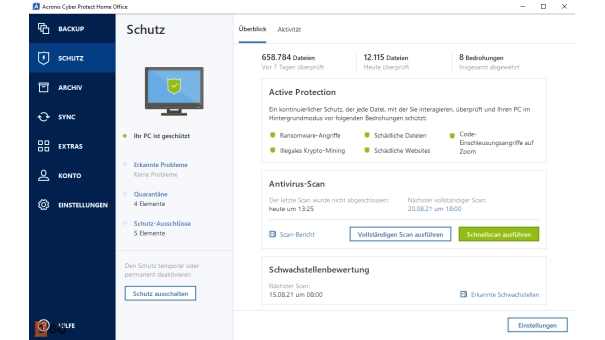 Acronis Cyber Protect Home Office Advanced 500 GB