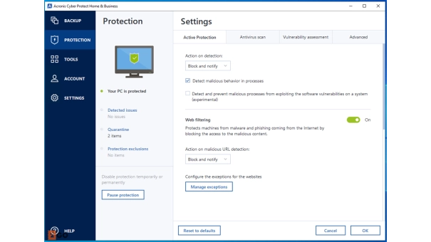 Acronis Cyber Protect Home & Business
