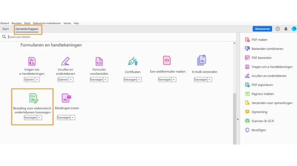 Adobe Acrobat-pro-branding-e-ondertekenen