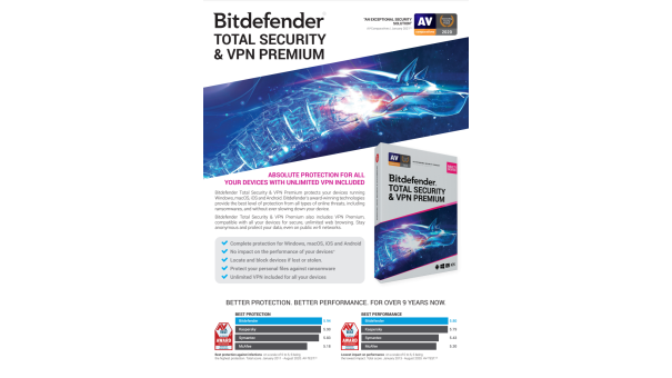 Bitdefender Total Security + VPN 
