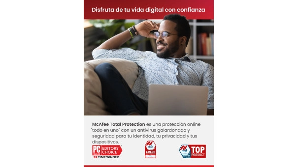 McAfee Total Protection 2026 | 1 Dispositivo | 1 Año | Windows - Mac - Android - iOS