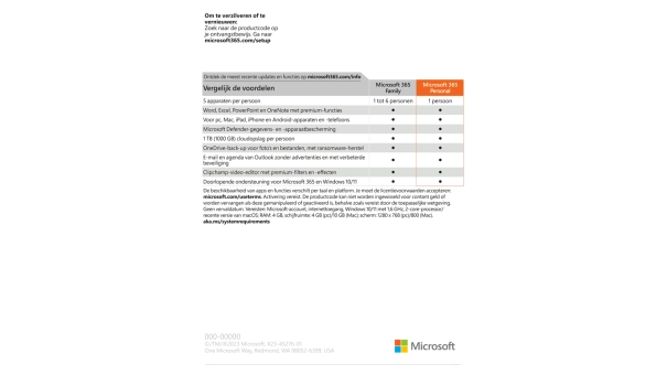 Microsoft 365 Personal | 1 Gebruiker - 1 Jaar | Inclusief updates
