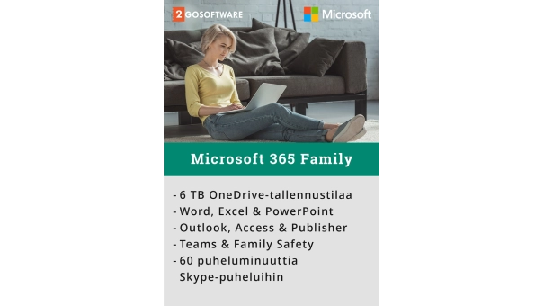 Microsoft 365 Family + McAfee Total Protection | 5 laitetta | 1 vuosi