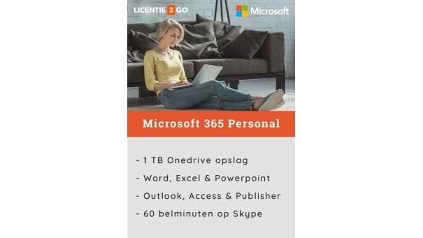 Microsoft 365 Personal | 1 Gebruiker - 1 Jaar | Inclusief updates