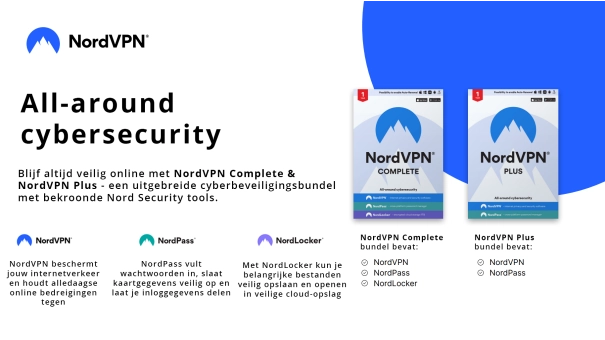 NordVPN Plus | 10 Apparaten | 1 Jaar  | Inclusief NordPass
