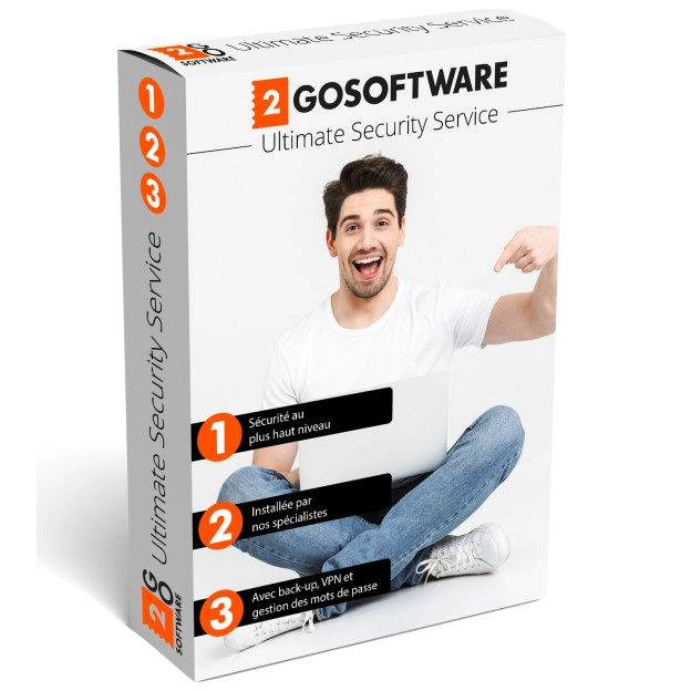 2GO Software Ultimate Security Service | 1 utilisateur | 1 an | 2025 | Incl. backup, VPN et sécurité