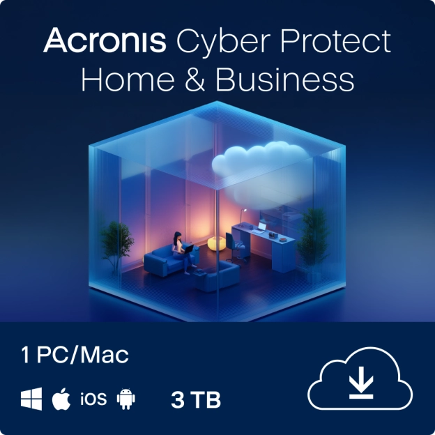 Acronis Cyber Protect Home & Business | Backup | 3000 GB Cloud Storage | 1 PC