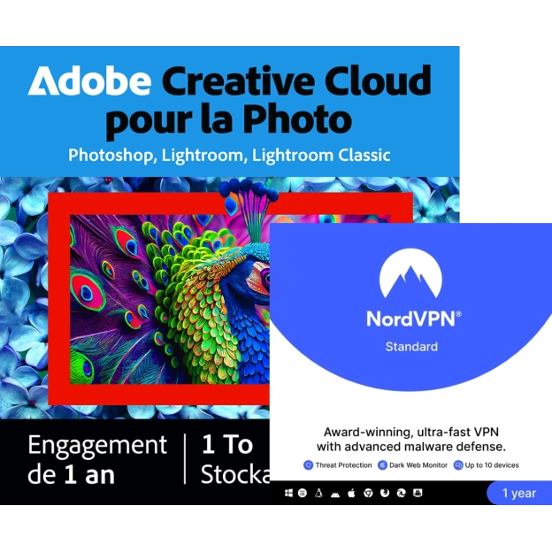 Plan photographie Adobe 1 To + NordVPN standard | 1 an
