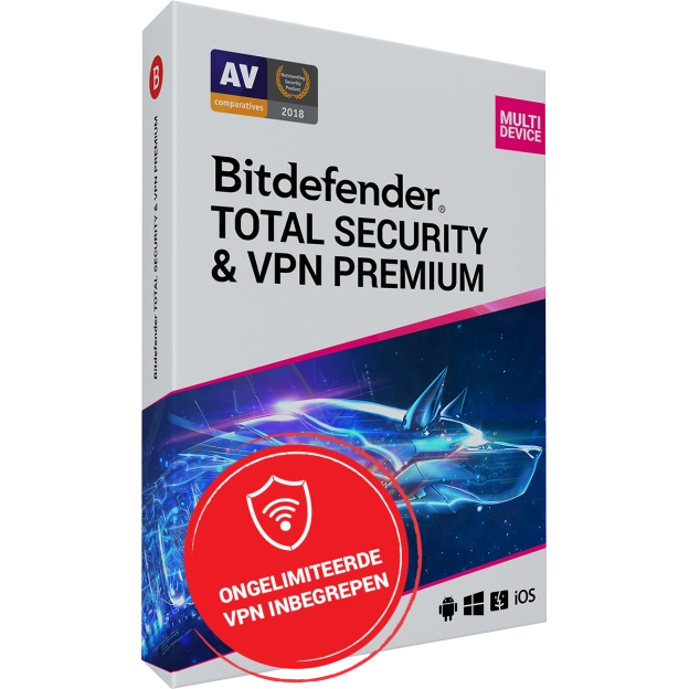 Bitdefender Total Security + VPN Premium 2025 | 5 Devices | 1 Year | Windows - Mac - Android - iOS