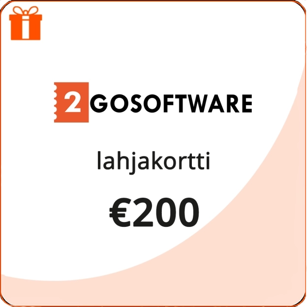 2GO Software | Yleinen lahjakortti | 200 €