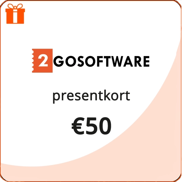2GO Software | Universellt Presentkort | 50 €