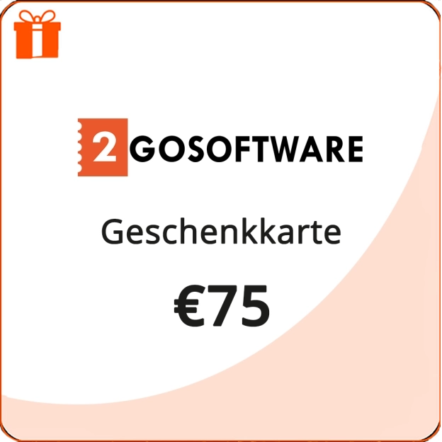 2GO Software | Universelle Geschenkkarte | 75 €