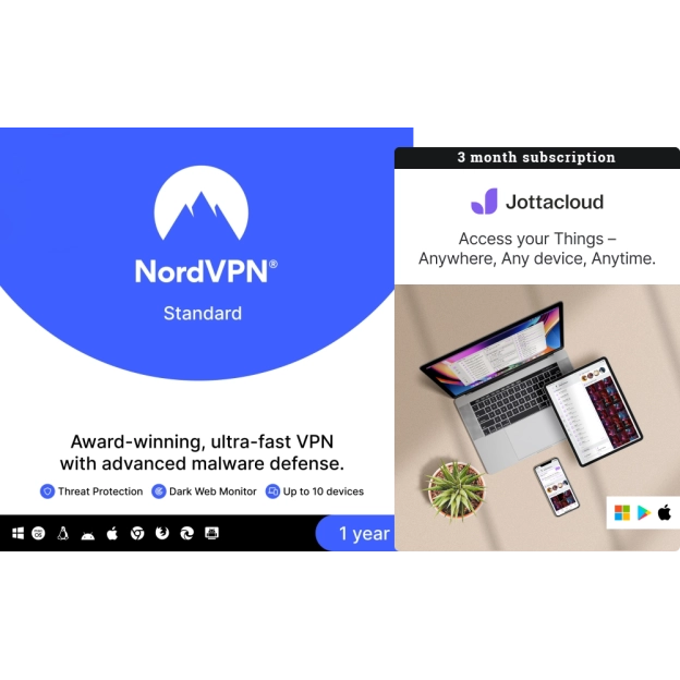 NordVPN Standard 10 devices 1 Year + Jottacloud Personal Unlimited 3 Months