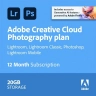 Adobe Photography Plan (Photoshop CC + Lightroom CC) | 1 User | 1 Year | 20 GB cloudstorage