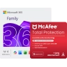 Microsoft 365 Family + McAfee Total Protection | 5 Apparaten | 1 jaar